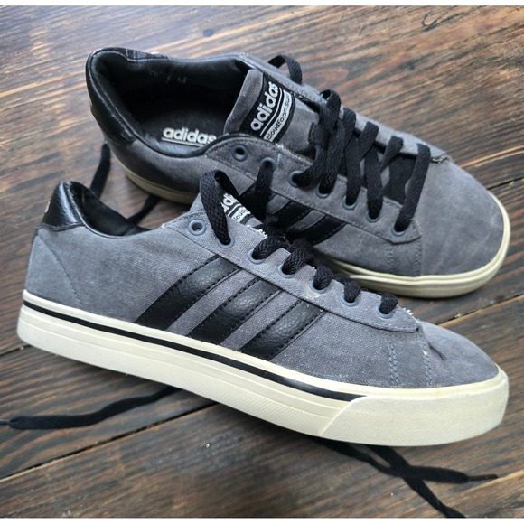 adidas Other - Adidas Neo Daily Grey Black Canvas Cloudfoam Super Sneakers AW4314 Mens Size 7